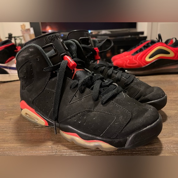 Nike Air Jordan Retro 6 Vi SZ 6.5Y Bred Black Infrared 384665-060 - Picture 3 of 7